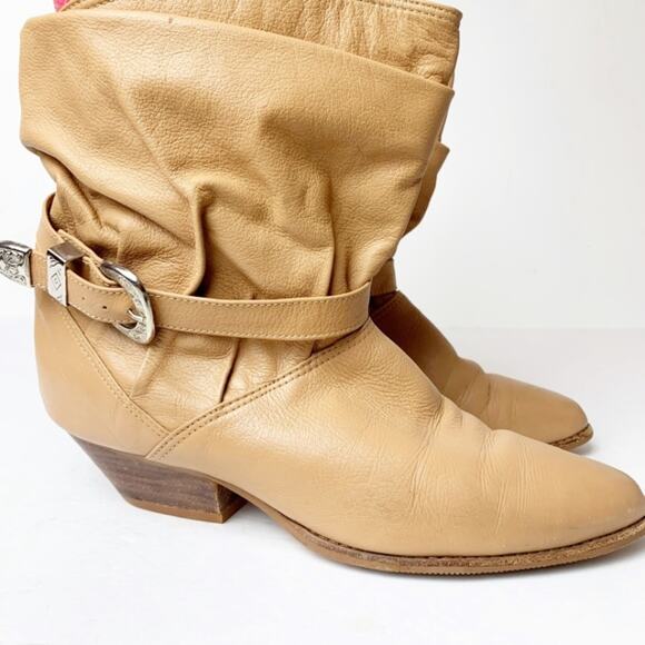 other Shoes - Vintage Camel Ankle Cowboy Style Booties SZ 8.5